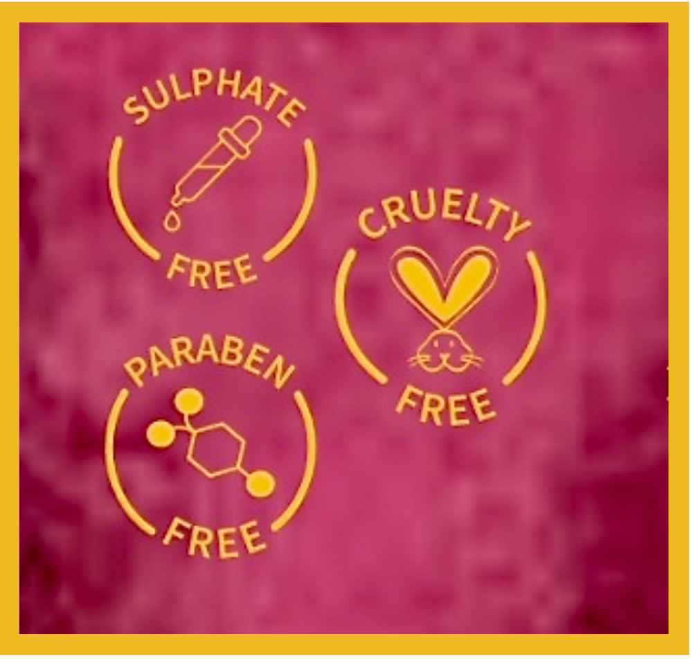 Aalphul Kumkumadi Face Cream sulfate-free, paraben-free & cruelty-free features on a pink background.