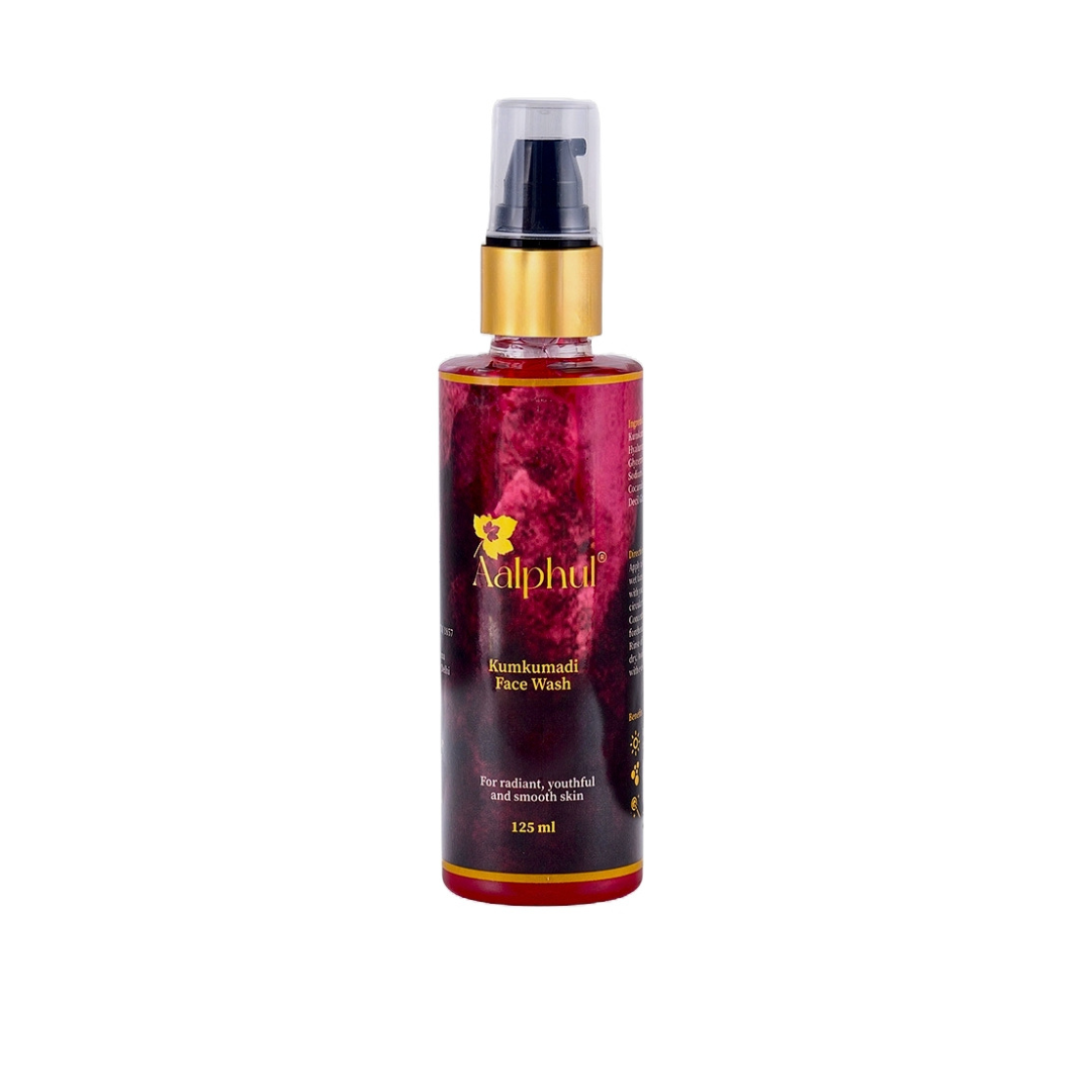 Aalphul Kumkumadi Face Wash bottle with a white background