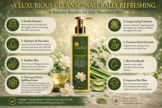 Aalphul Jasmine & Mogra Body Wash Benefits for an aromatic floral experience