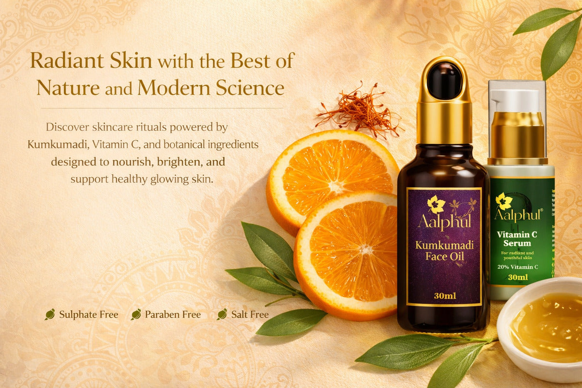 Aalphul skincare products Banner image for the skincare quiz section