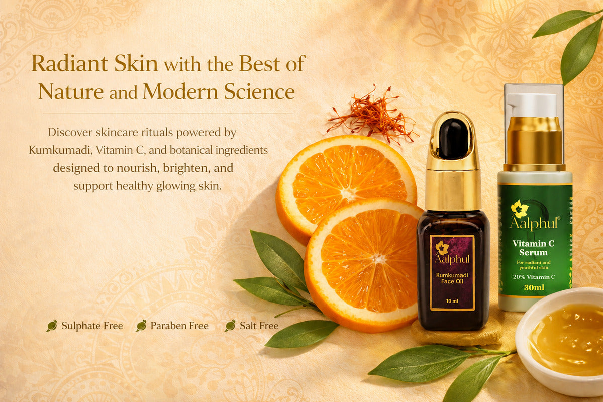 Aalphul skincare products Banner image for the skincare quiz section