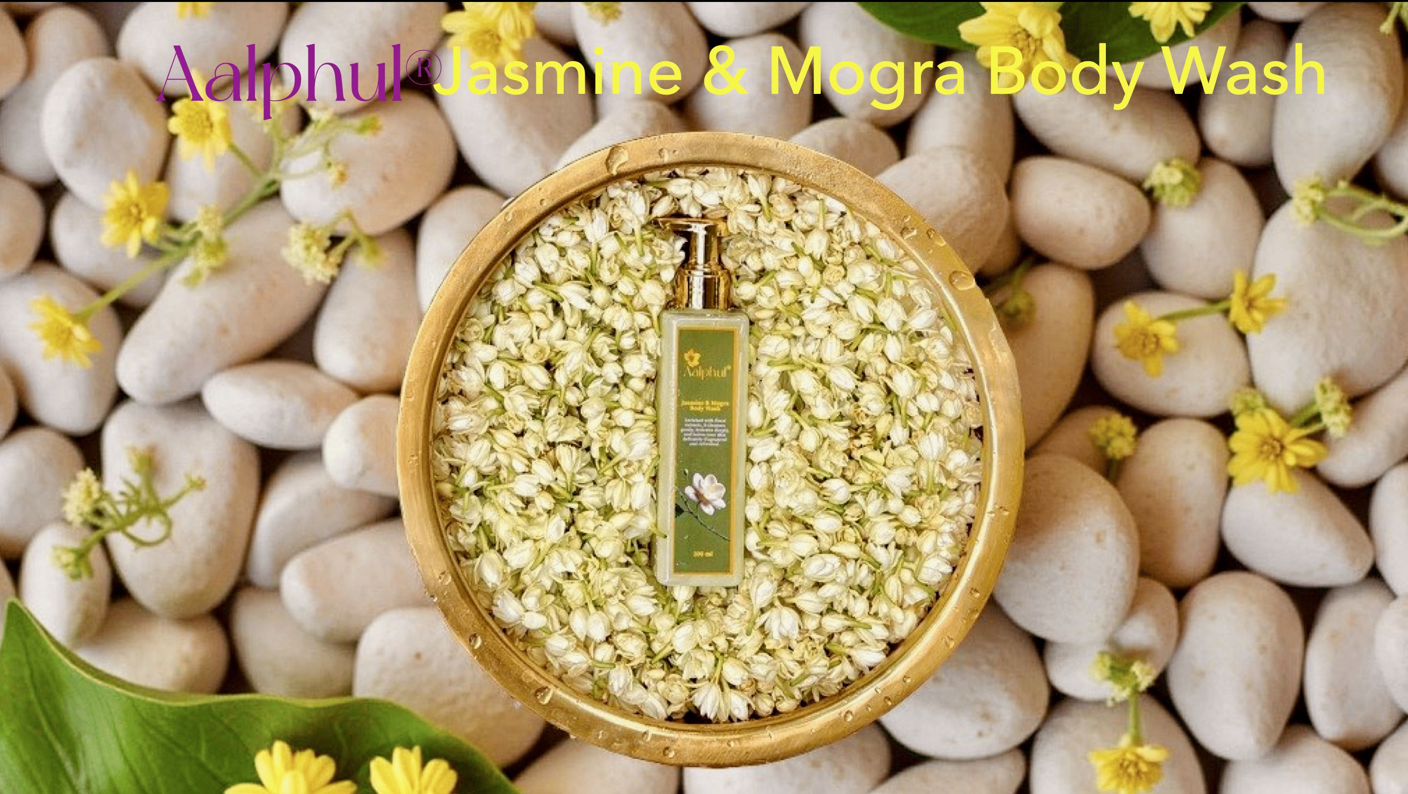 Luxury floral skincare and self-care from Aalphul Jasmine Mogra Body Wash with the goodness & fragrance of Jasmine extracts