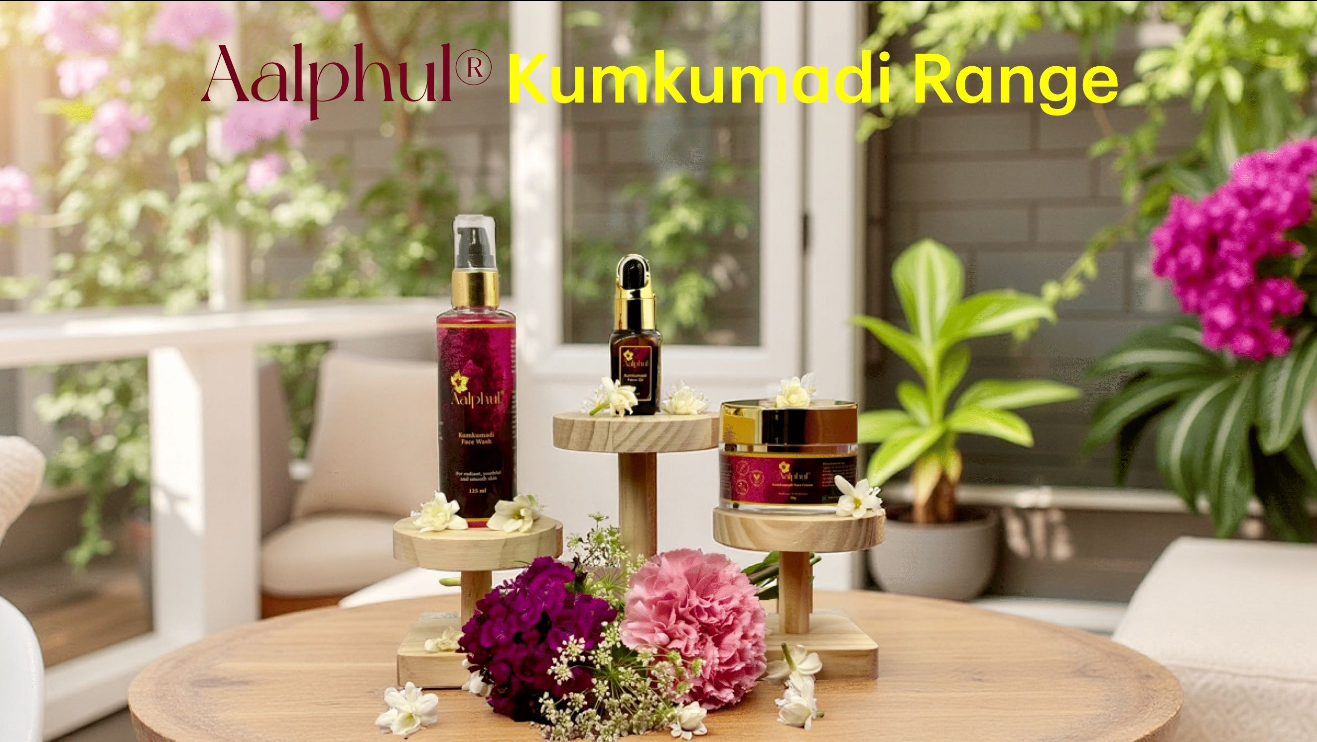 The Aalphul Anti-aging Kumkumadi Range with  Kumkumadi Face Wash, Cream & Oil gives you glowing, youthful skin