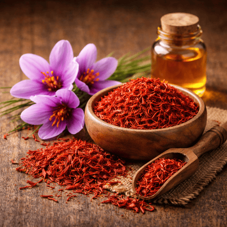 Saffron extracts & saffron oil used in Aalphul Skincare Products