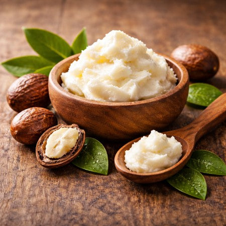 Shea butter used in Aalphul Skincare promotes cell renewal & aids in skin healing.